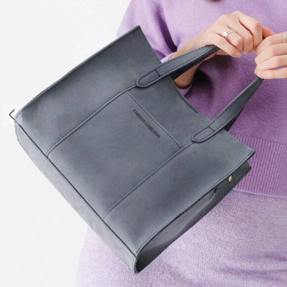 Portland Leather Handbags - Portland Leather Goods Lola Crossbody storm Aqua Handbag purse Tote Bag